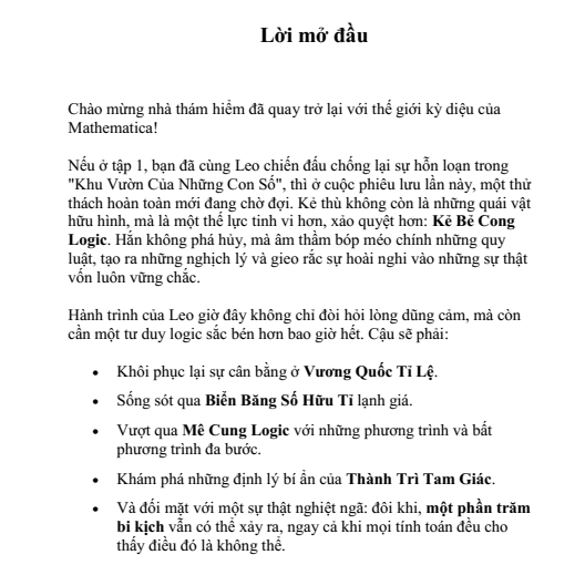 Leo và Những Bí Mật của Mathematica, Tập 2: TRÒ CHƠI CỦA KẺ BẺ CONG LOGIC - Ảnh 3