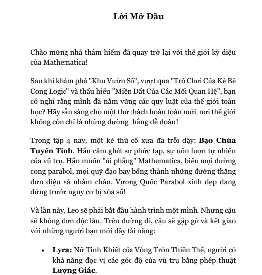 Leo và Những Bí Mật của Mathematica, Tập 4: VƯƠNG QUỐC PARABOL - Ảnh 3